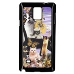 Cute Cat Collage 4 Med Samsung Galaxy Note 4 Case (Black)