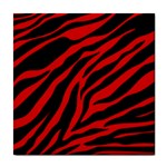 red  zebra  Tile Coaster