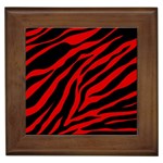 red  zebra  Framed Tile