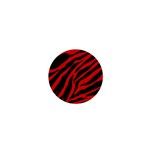 red  zebra  1  Mini Button