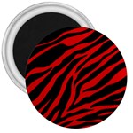 red  zebra  3  Magnet