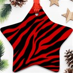 red  zebra  Ornament (Star)