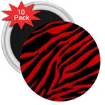 red  zebra  3  Magnet (10 pack)