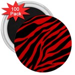 red  zebra  3  Magnet (100 pack)