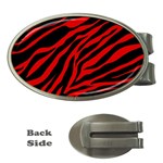 red  zebra  Money Clip (Oval)