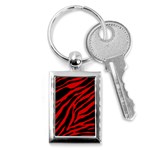 red  zebra  Key Chain (Rectangle)