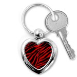 red  zebra  Key Chain (Heart)