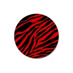 red  zebra  Magnet 3  (Round)