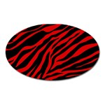 red  zebra  Magnet (Oval)