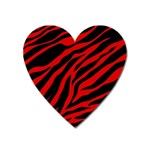 red  zebra  Magnet (Heart)