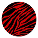 red  zebra  Magnet 5  (Round)