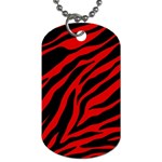 red  zebra  Dog Tag (Two Sides)