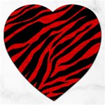 red  zebra  Jigsaw Puzzle (Heart)