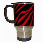 red  zebra  Travel Mug (White)