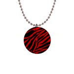 red  zebra  1  Button Necklace