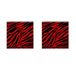 red  zebra  Cufflinks (Square)