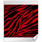 red  zebra  Canvas 8  x 10 