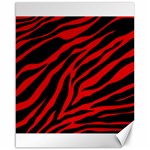 red  zebra  Canvas 16  x 20 