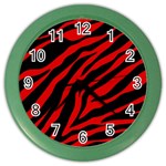 red  zebra  Color Wall Clock