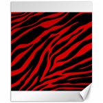 red  zebra  Canvas 11  x 14 