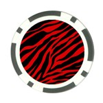 red  zebra  Poker Chip Card Guard