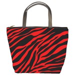 red  zebra  Bucket Bag