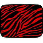 red  zebra  Double Sided Fleece Blanket (Mini)