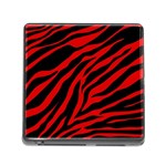 red  zebra  Memory Card Reader (Square)