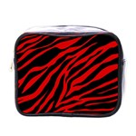 red  zebra  Mini Toiletries Bag (One Side)