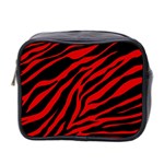 red  zebra  Mini Toiletries Bag (Two Sides)