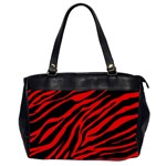 red  zebra  Oversize Office Handbag (2 Sides)