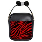 red  zebra  Girls Sling Bag