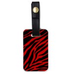 red  zebra  Luggage Tag (one side)