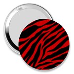 red  zebra  3  Handbag Mirror