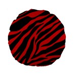 red  zebra  Standard 15  Premium Round Cushion 