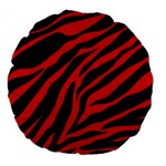 red  zebra  Large 18  Premium Round Cushion 