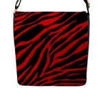 red  zebra  Flap Closure Messenger Bag (L)