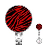 red  zebra  Stainless Steel Nurses Watch