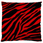 red  zebra  Large Flano Cushion Case (One Side)