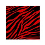 red  zebra  Small Satin Scarf (Square)