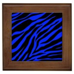 blue zebra Framed Tile