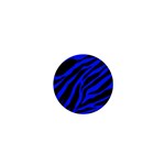 blue zebra 1  Mini Button