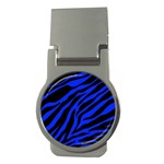 blue zebra Money Clip (Round)