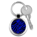 blue zebra Key Chain (Round)