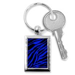 blue zebra Key Chain (Rectangle)