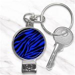 blue zebra Nail Clippers Key Chain