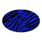 blue zebra Magnet (Oval)