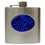 blue zebra Hip Flask (6 oz)