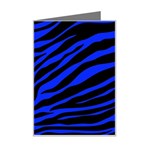 blue zebra Mini Greeting Card