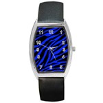 blue zebra Barrel Style Metal Watch